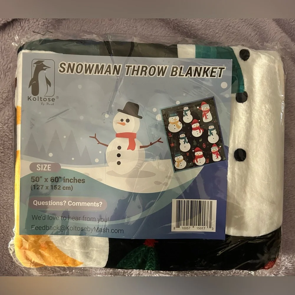 Snowman Throw Blanket